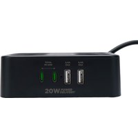 Сетевой фильтр Cablexpert PLT-4-C2U2-B-3