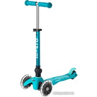 Трехколесный самокат Micro Mini Micro Deluxe Foldable LED (аква)