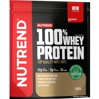 Протеин сывороточный (изолят) Nutrend 100% Whey Protein (1000г, клубника)