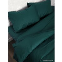 1.5-спальный комплект постельного белья Loon Emily (1.5-спальный, наволочка 70x70, темно-бирюзовый)