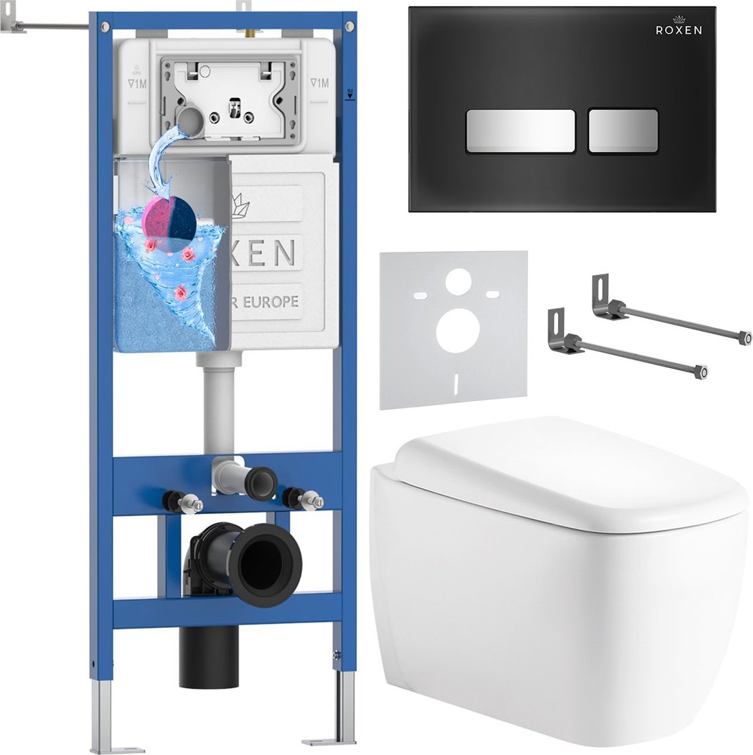 

Унитаз подвесной Roxen StounFix Dual Fresh 968525