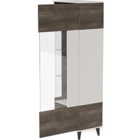 Шкаф-витрина Halmar Random 2 W-1 (кашемир/орех/черный)