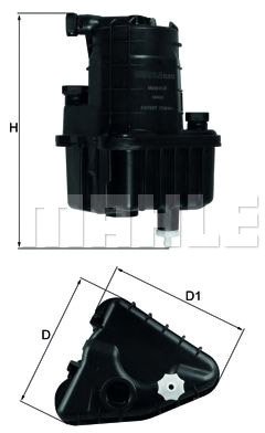 

Топливный фильтр Mahle Knecht KL832D