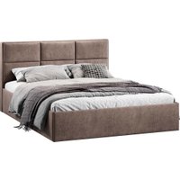 Кровать Трия Стелла Тип 1 c ПМ и заглушиной 160x200 (микровелюр Wellmart Latte)