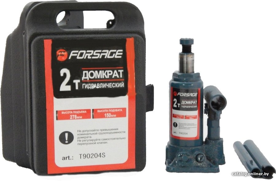 Бутылочный домкрат FORSAGE F-T90204S 2т