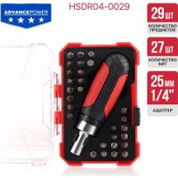 Набор отвертка с битами P.I.T. Advance HSDR04-0029 (29 предметов)