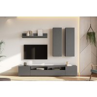 Полка NN мебель Денвер навесная 00-00111730 (графит серый)