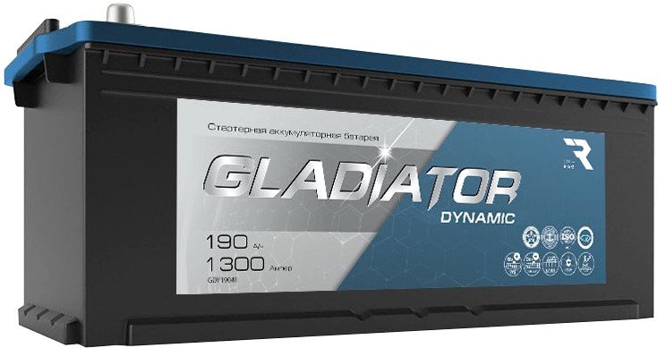 

Автомобильный аккумулятор Gladiator Dynamic Евро 3 (190 А·ч)