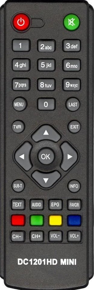 

Пульт ДУ D-Color DC1201HD Mini (для D-Color DC1201HD)