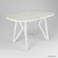 Кухонный стол Дабер 014 С14.13.1.1 (опора металл белый/дуб крафт белый)