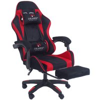 Игровое (геймерское) кресло Calviano 1584 (велюр, черный/красный)