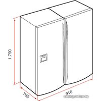 Холодильник side by side TEKA NFE3 650 [40659030]
