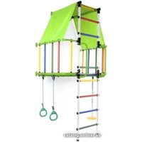 Детский спортивный комплекс Формула здоровья Индиго-L Плюс (салатовый/белый/радуга)