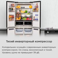 Четырёхдверный холодильник MAUNFELD MFF190NFDSX