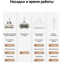 Пылесос Dreame Cordless Vacuum Cleaner R10s Essential Aqua VRV65F (евровилка, белый)