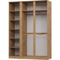 Шкаф распашной НК-Мебель Stern 3-х дверный с зеркалом 72676506 (дуб вотан)