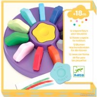 Восковые мелки Djeco В форме цветка для малышей 09005 (12 шт)