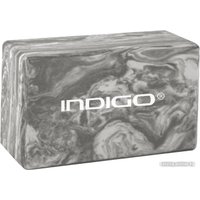 Блок для йоги Indigo IN259 (мраморный серый)
