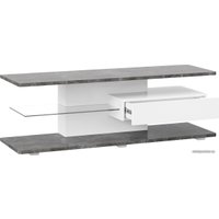 Тумба Трия ТВ Diamond тип 1 (белый/ателье темный глянец)