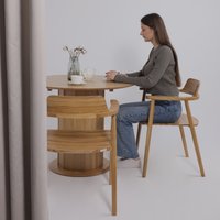 Кухонный стол Оримэкс Олаф-М 950-1250x950 (светлый дуб без тонировки/светлый дуб)