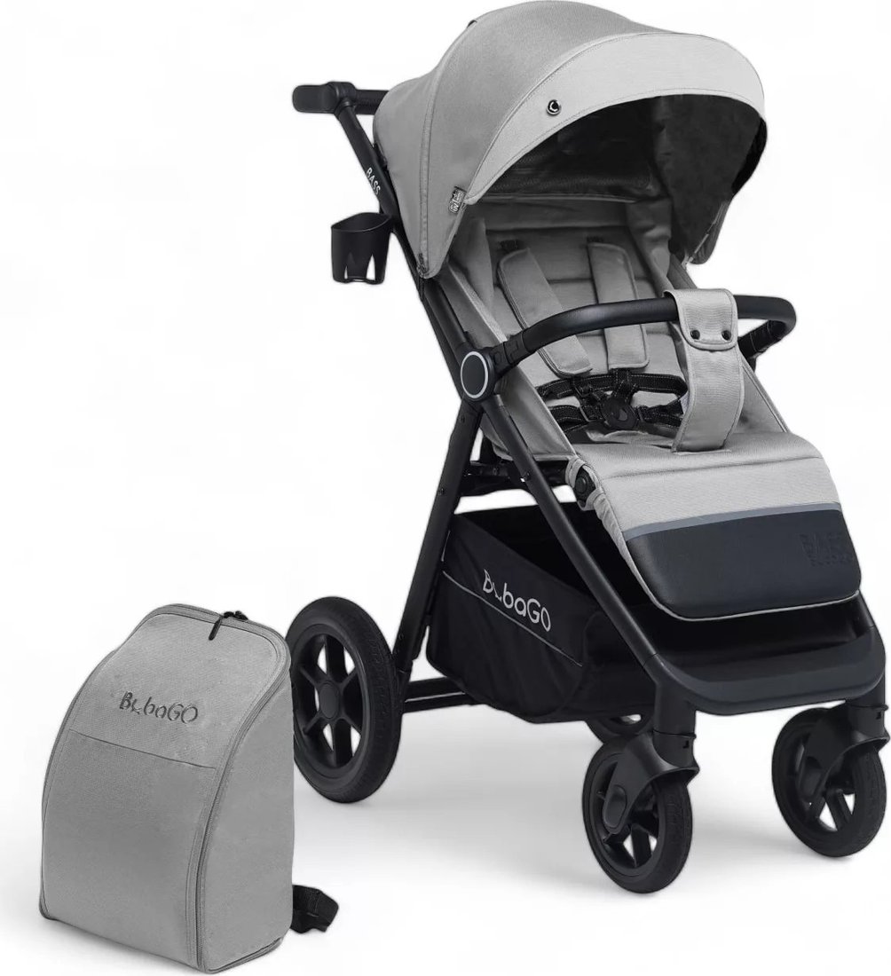 

Коляска прогулочная «книга» Bubago Bass (светло-серый)