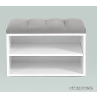 Тумба для обуви Stool Group Хольст vt-holst-904 (белый/велюр серый)