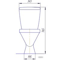 Унитаз напольный Rosa Элегант (белый)