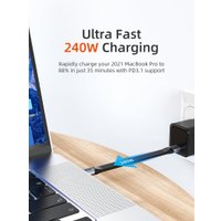 Кабель Cabletime Short Flat USB 4 USB Type-C - USB Type-C (0.15 м, черный)