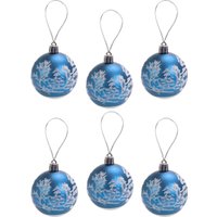 Елочная игрушка Miland Праздник в голубых оттенках НУ-4203 (30шт, 6см)