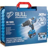 Ударная дрель-шуруповерт Bull SR 1805 (с 2-мя АКБ 6 Ah, кейс)