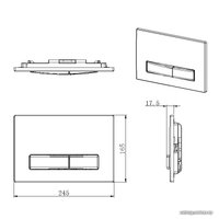 Панель смыва Burke Тип 09 109.NN.1 (хром матовый)