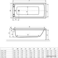 Ванна Excellent Aquaria 170х75