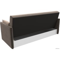 Диван Лига диванов Лига-018 117844 (велюр коричневый/подушки бежевый)