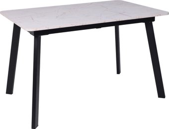 Кухонный стол Lepremo AV 1209/1 МДФ раздвижной 1200-1600x800 (Азул Оникс/черный)