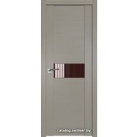 Межкомнатная дверь ProfilDoors 2.05XN L 50x200 (стоун, стекло lacobel коричневый лак)