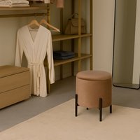 Пуфик AksHome Boot (серо-бежевый велюр MY 180G-13/черный)