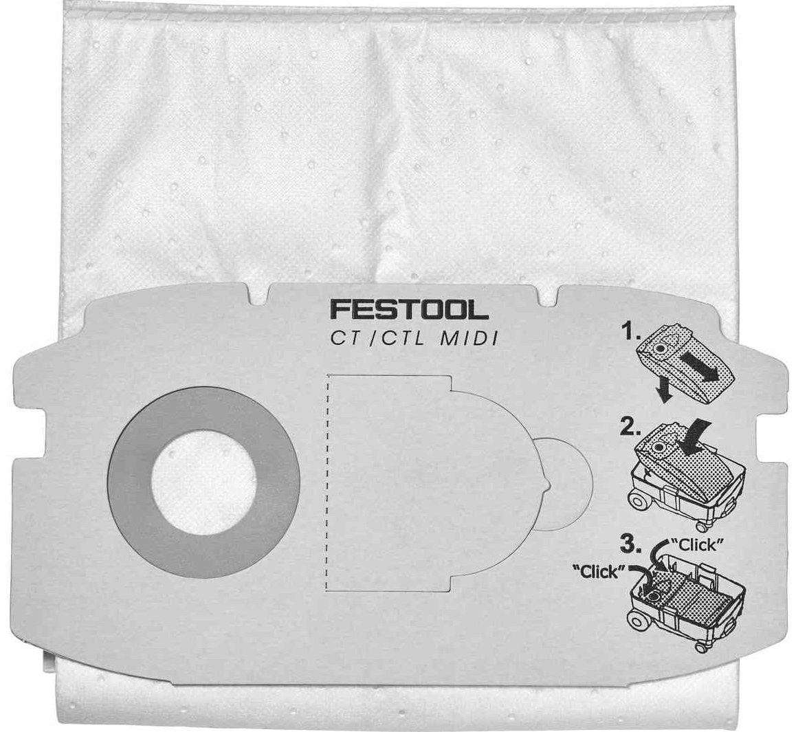 

Комплект одноразовых мешков Festool SELFCLEAN SC FIS-CT MIDI/5 до 2018 498411 (5 шт)