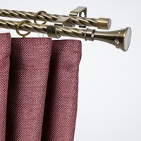 Карниз для штор Sundays Home Лайт Эридан 19мм+19мм двухрядный (витой, антик, 1.8м)