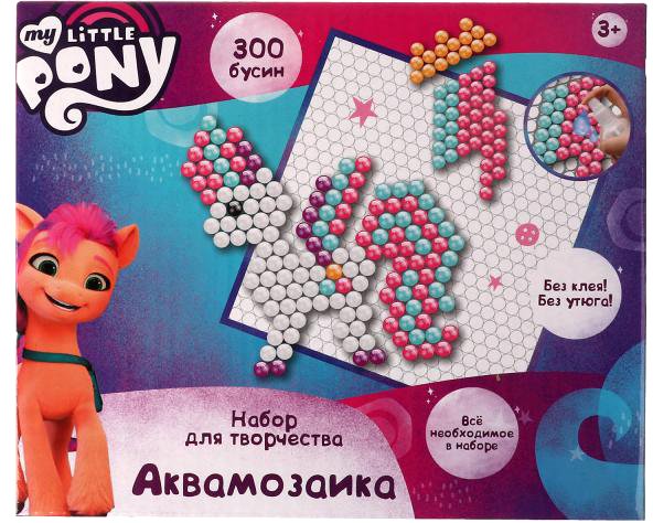 

Набор для создания поделок/игрушек MultiArt Аквамозаика Мой маленький пони AB300-MLP1