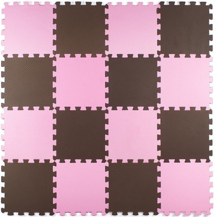 

Коврик-пазл Eco Cover 25х25 см 25МП1/9 (розовый/коричневый)