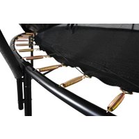 Батут GoUP Luxury 12FT (с сеткой и лестницей, темно-зеленый)