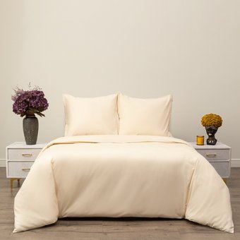 2-спальный комплект постельного белья Siberia Home Сэнди 2x 70x70 Сиб-2x-С-кр70x70 (кремовый)