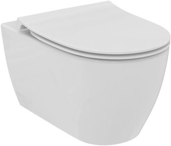 Унитаз подвесной Ideal Standard O Tornado HydroTwist T568001 + сиденье тонкое Soft-close T572401