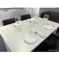 Кухонный стол Senira Кастусь 110-145x70 (белый/белый)