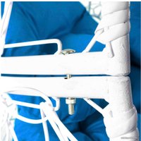 Кресло M-Group Апельсин 11520110 (белый ротанг/синяя подушка)