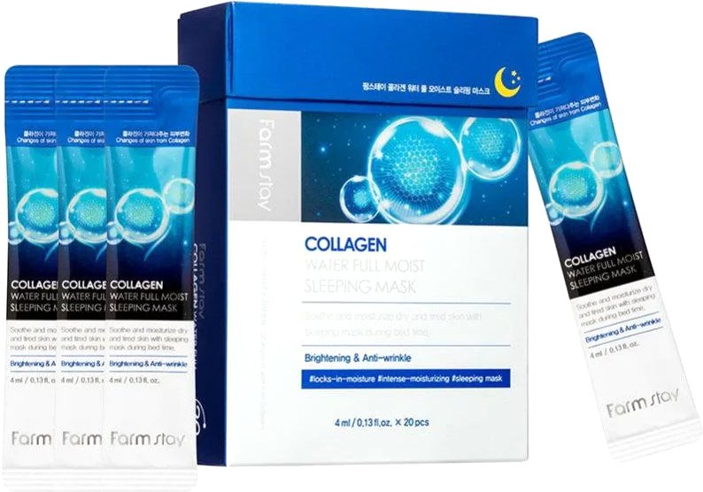 

FarmStay Набор масок для лица Collagen Water Full Moist Sleeping Mask 20x4 мл