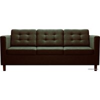 Диван Brioli Дилли клетка Д трехместный (рогожка, J5 коричневый/темные н.)