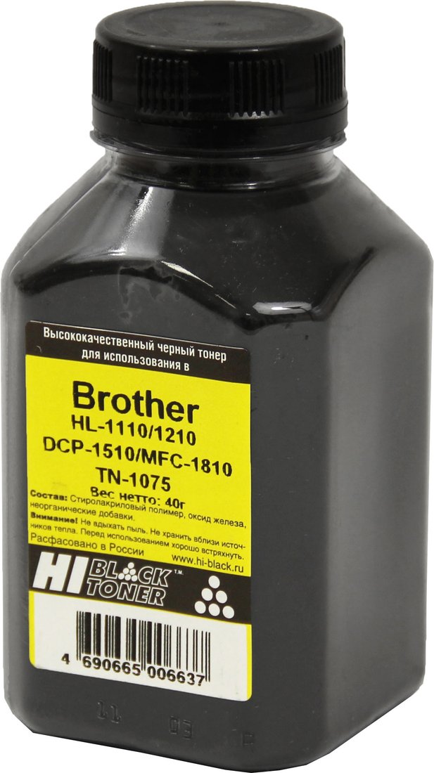 

Тонер Hi-Black для Brother HL-1110/1210/DCP-1510/MFC-1810 (TN-1075) 40 г