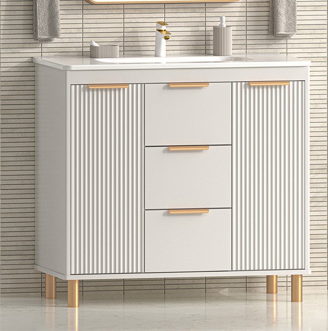 Brevita Тумба с умывальником Risacca Crema 90 RIS-06090-0342Я+B-OND090-01 (серый кашемир)