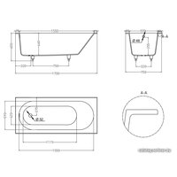 Ванна Umy Home IN 170x75 U-Coat UG10911 (белый глянцевый)